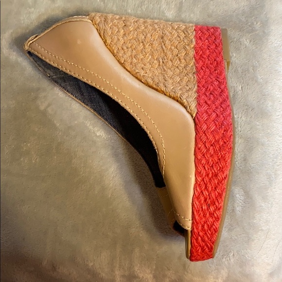 Calvin Klein Jeans Peep Toe Wedges Size 8.5 - Picture 7 of 11